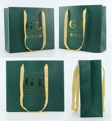 El ODM Logo Paper Bag de encargo impreso de lujo reforzó ISO9001 inferior