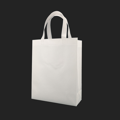 Bolsos de empaquetado amistosos del eco del totalizador del paño que hacen compras para la ropa biodegradable del logotipo de encargo blanco de los paños no tejida cortada con tintas