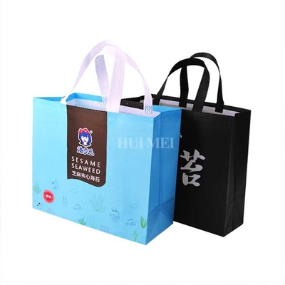 Negro no tejido respirable de Tote Bags Tearproof Blue And del polipropileno de los PP