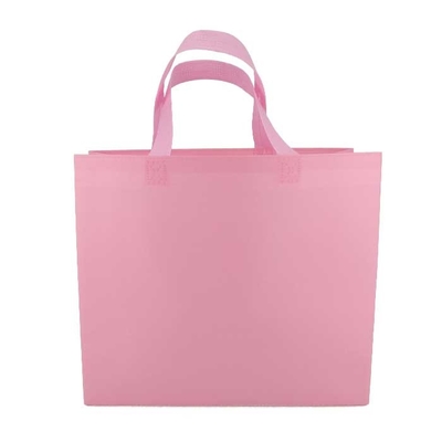 El ultramarinos imprimió el encogimiento respirable no tejido del rosa 65gsm de los bolsos que hacía compras resistente
