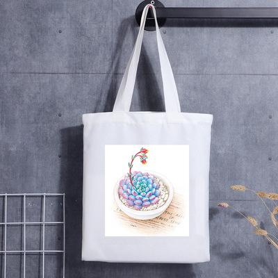 Bolso pequeño de la bolsa de la promoción del regalo de la lona de la manija con el logotipo impreso personalizado