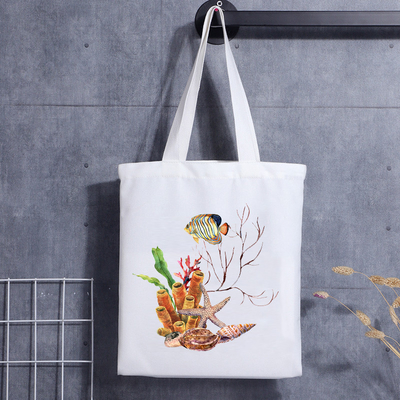Bolso pequeño de la bolsa de la promoción del regalo de la lona de la manija con el logotipo impreso personalizado