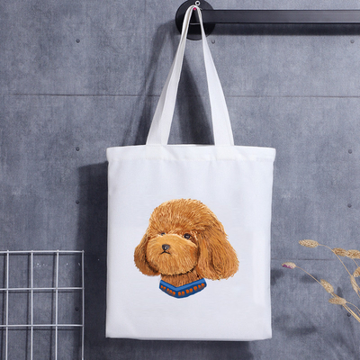 La aduana de la bolsa de asas de la lona de algodón de las compras del hombro de las señoras imprimió el logotipo