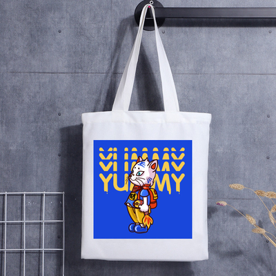 La aduana de la bolsa de asas de la lona de algodón de las compras del hombro de las señoras imprimió el logotipo