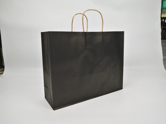 Bolsa de regalo de papel biodegradable personalizada con compras de té de papel Kraft de regalo de asas