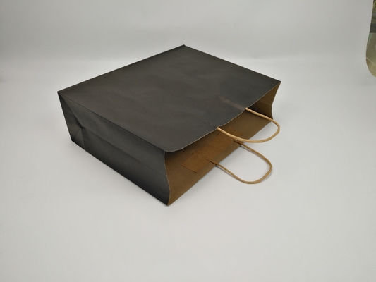 Bolsa de regalo de papel biodegradable personalizada con compras de té de papel Kraft de regalo de asas