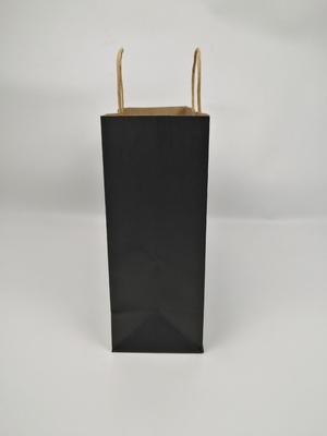 Bolsa de regalo de papel biodegradable personalizada con compras de té de papel Kraft de regalo de asas