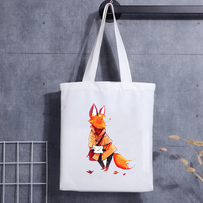 La impresión de encargo recicló bolsos del algodón de la lona de Eco con su Logo Shopping Bag