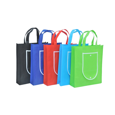 Tote Shopping Reusable Biodegradable Bag plegable con prenda impermeable de la manija