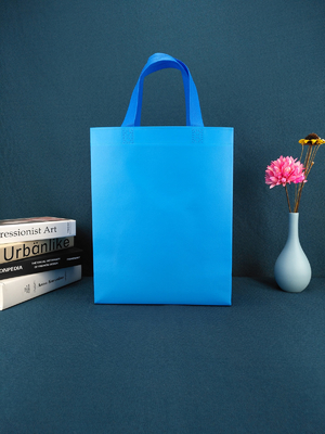 Bolso azul reciclado Tote Bag Custom Reusable no tejido del regalo del zapato de la ropa