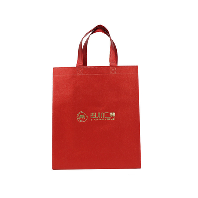 Bolsos que hacen compras reciclables de Logo Reusable Tote Non Woven de la impresión de encargo con la manija