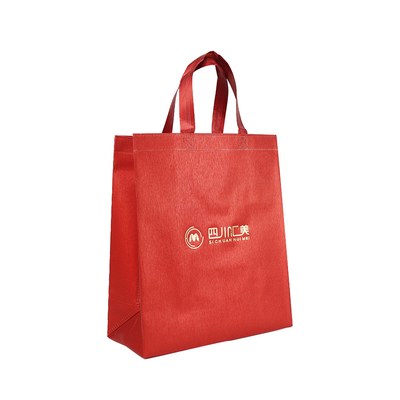 Bolsos que hacen compras reciclables de Logo Reusable Tote Non Woven de la impresión de encargo con la manija