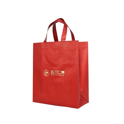 Bolsos que hacen compras reciclables de Logo Reusable Tote Non Woven de la impresión de encargo con la manija