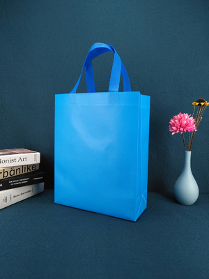 Bolso que hace compras no tejido reciclado paño del OEM de Tote Bag Blue Gift Laminate reutilizable