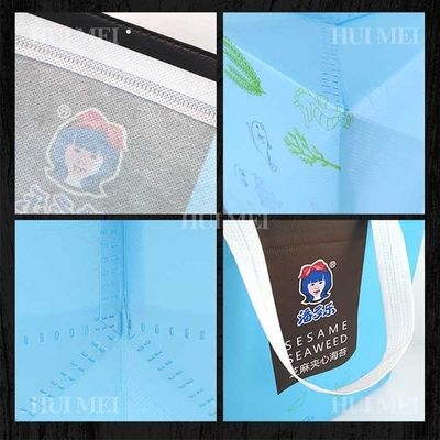 Negro no tejido respirable de Tote Bags Tearproof Blue And del polipropileno de los PP