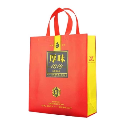 Polipropileno no tejido de seda Tote Bags 140gsm de la pantalla con Tote Handle