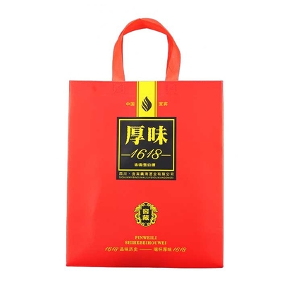 Polipropileno no tejido de seda Tote Bags 140gsm de la pantalla con Tote Handle