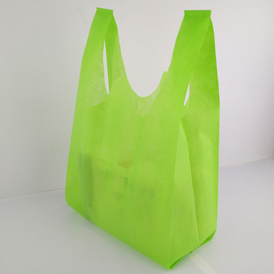 Tirón anti tejido Tote Handle Heat Transfer Non del verde del bolso de la camiseta