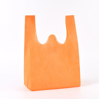 el bolso no tejido del chaleco del polipropileno de la Virgen 50Gsm laminó a Tote Bags no tejido de encargo