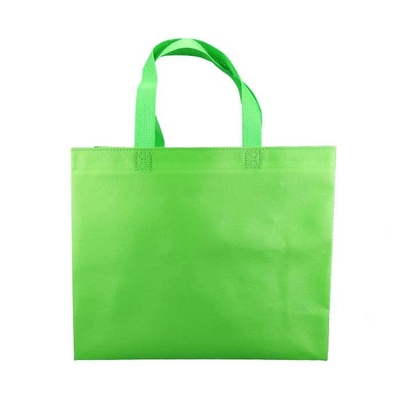Las compras no tejidas promocionales amistosas de Eco empaquetan el bolso no tejido del zapato del verde 50gsm