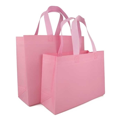 El ultramarinos imprimió el encogimiento respirable no tejido del rosa 65gsm de los bolsos que hacía compras resistente