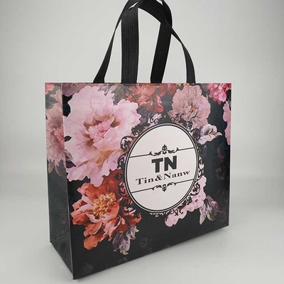 Bolso no tejido de nylon de la manija del lazo del ultramarinos de la manija del lazo respirable