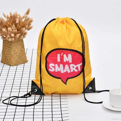 Bolsos no tejidos promocionales amarillos no tejidos del bolso 105Gsm Eco del lazo del ultramarinos