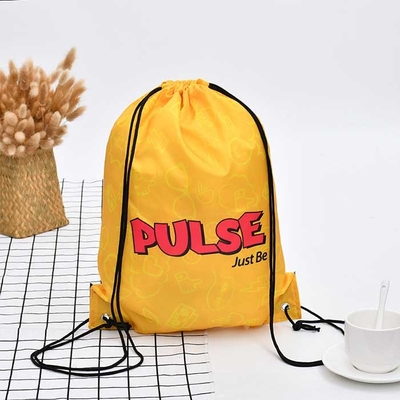 Bolsos no tejidos promocionales amarillos no tejidos del bolso 105Gsm Eco del lazo del ultramarinos
