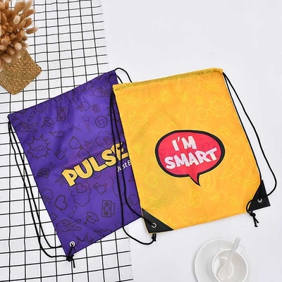 Bolsos no tejidos promocionales amarillos no tejidos del bolso 105Gsm Eco del lazo del ultramarinos