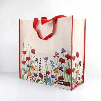 Las compras de costura amistosas 165Gsm de Eco empaquetan a Tote Bags no tejido impreso aduana a todo color