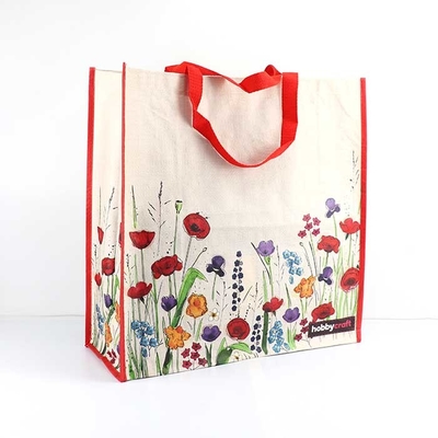 Las compras de costura amistosas 165Gsm de Eco empaquetan a Tote Bags no tejido impreso aduana a todo color
