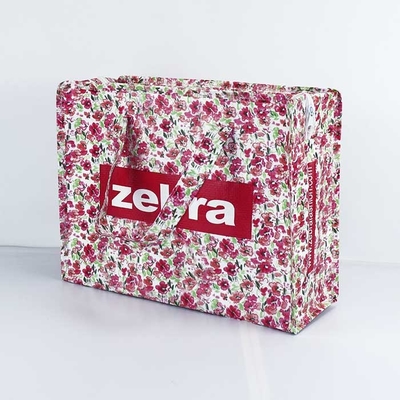 Bolsos tejidos PP respetuosos del medio ambiente plegables de la manija para el supermercado