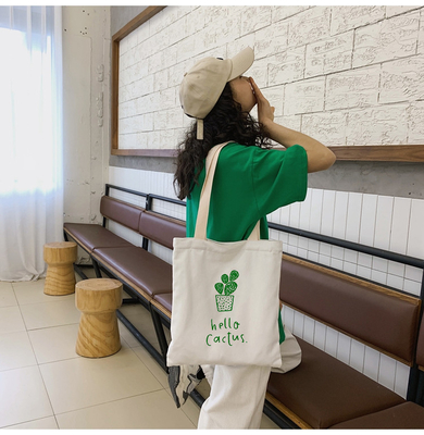 Algodón orgánico Tote Single Shoulder Canvas Bag Eco amistoso