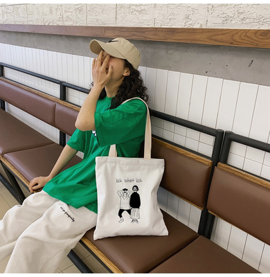 Algodón orgánico Tote Single Shoulder Canvas Bag Eco amistoso