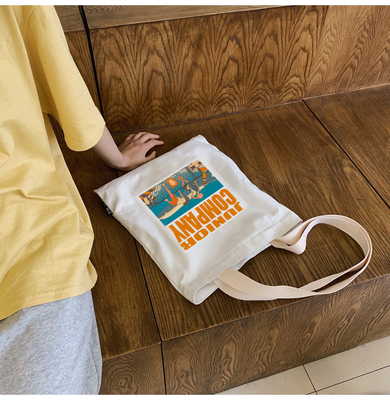 Algodón orgánico Tote Single Shoulder Canvas Bag Eco amistoso