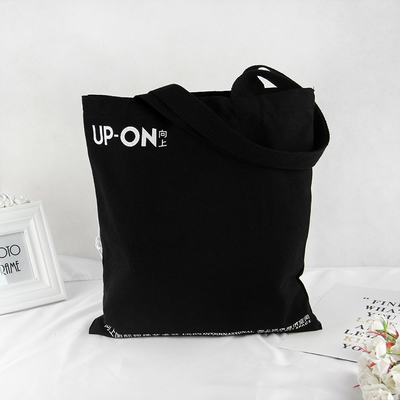 Grande de los bolsos de compras de la lona de la impresión de la pantalla personalizado con el logotipo