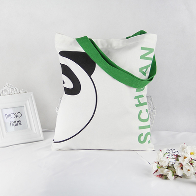 Grande de los bolsos de compras de la lona de la impresión de la pantalla personalizado con el logotipo