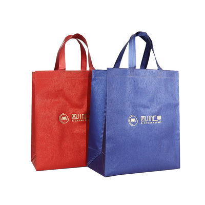 Bolsos que hacen compras reciclables de Logo Reusable Tote Non Woven de la impresión de encargo con la manija