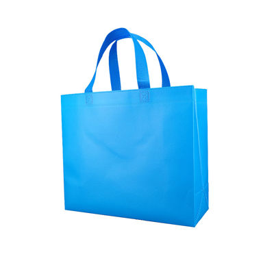 Bolso que hace compras no tejido reciclado paño del OEM de Tote Bag Blue Gift Laminate reutilizable